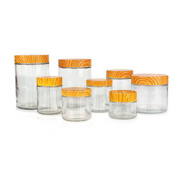 glass jar manufacturer 300ml 4oz 12oz 16oz 32oz round airtight wide mouth food grade storage glass jar container